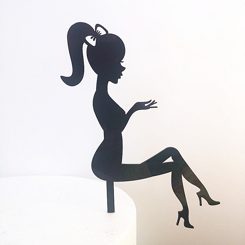 Hoge Hakken Dame Meisje Acryl Cake Topper Bruiloft Decoraties Gelukkige Verjaardag Dessert Cupcake Topper Feestartikelen