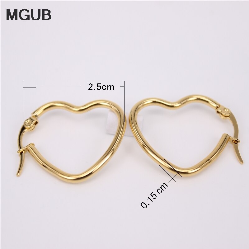 MGUB 25MM -55mm drut modelowany pozłacane kolczyki delikatna ręka polerowanie ze stali nierdzewnej lekkie mężczyźni i kobiety preferowane HX4