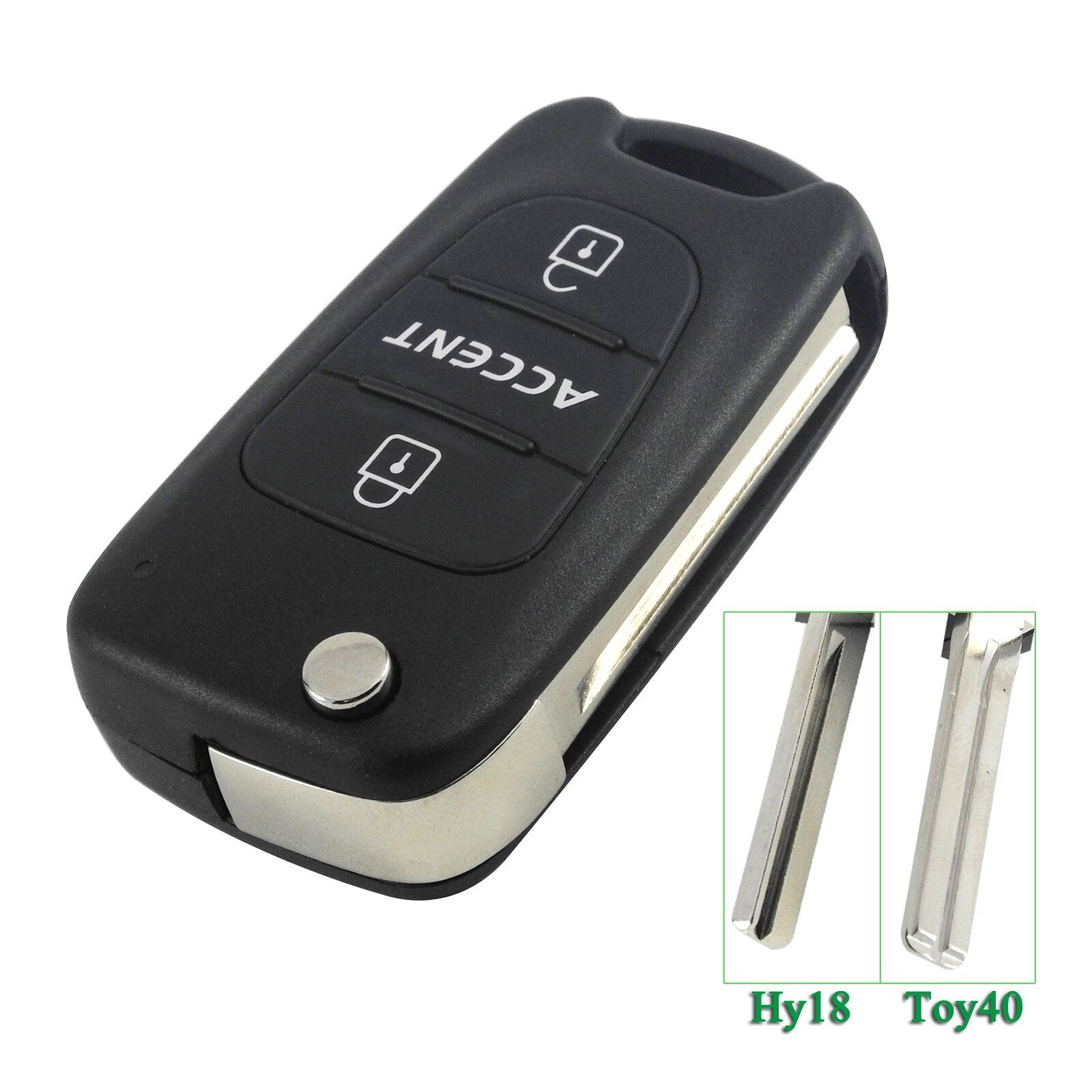 Bilchave 10psc 3BT HY18/TOY40 Blade Flip Folding Remote Key Shell Fob Voor Hyundai Accent Keyless Entry Cover Auto alarm Behuizing