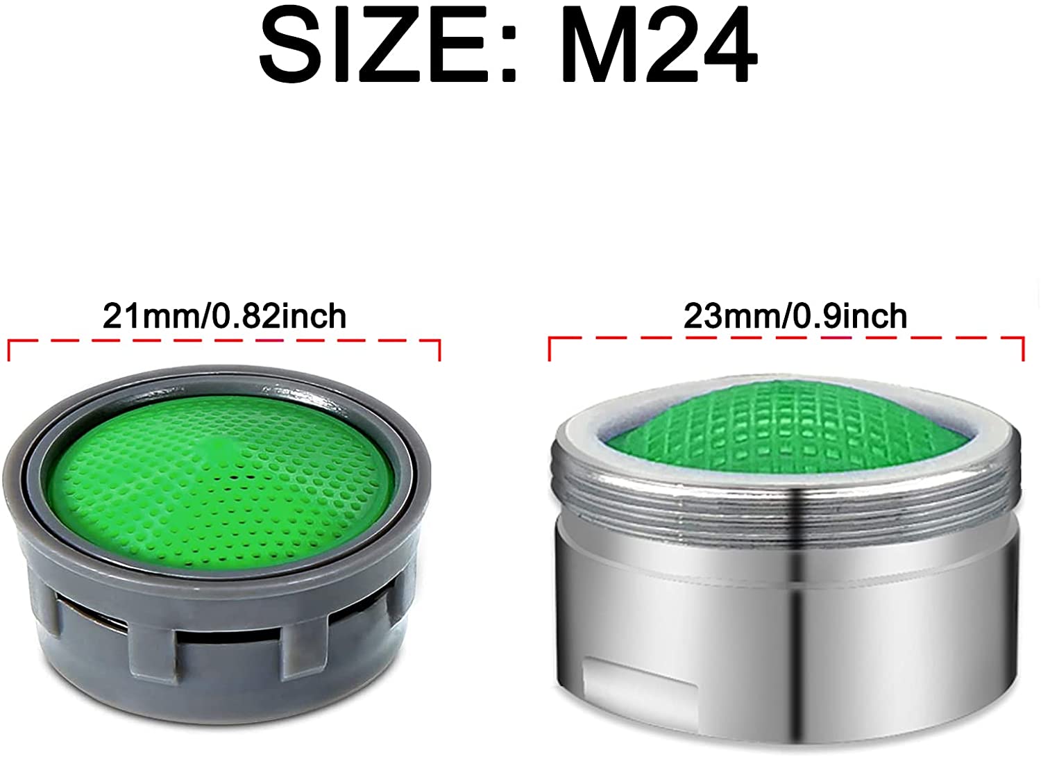 24Mm Kraan Beluchter Vervanging, Water Saver Uitloop Filter Keuken Kraan Beluchters Kit(6 Stuks) kraan Adapter Badkamer