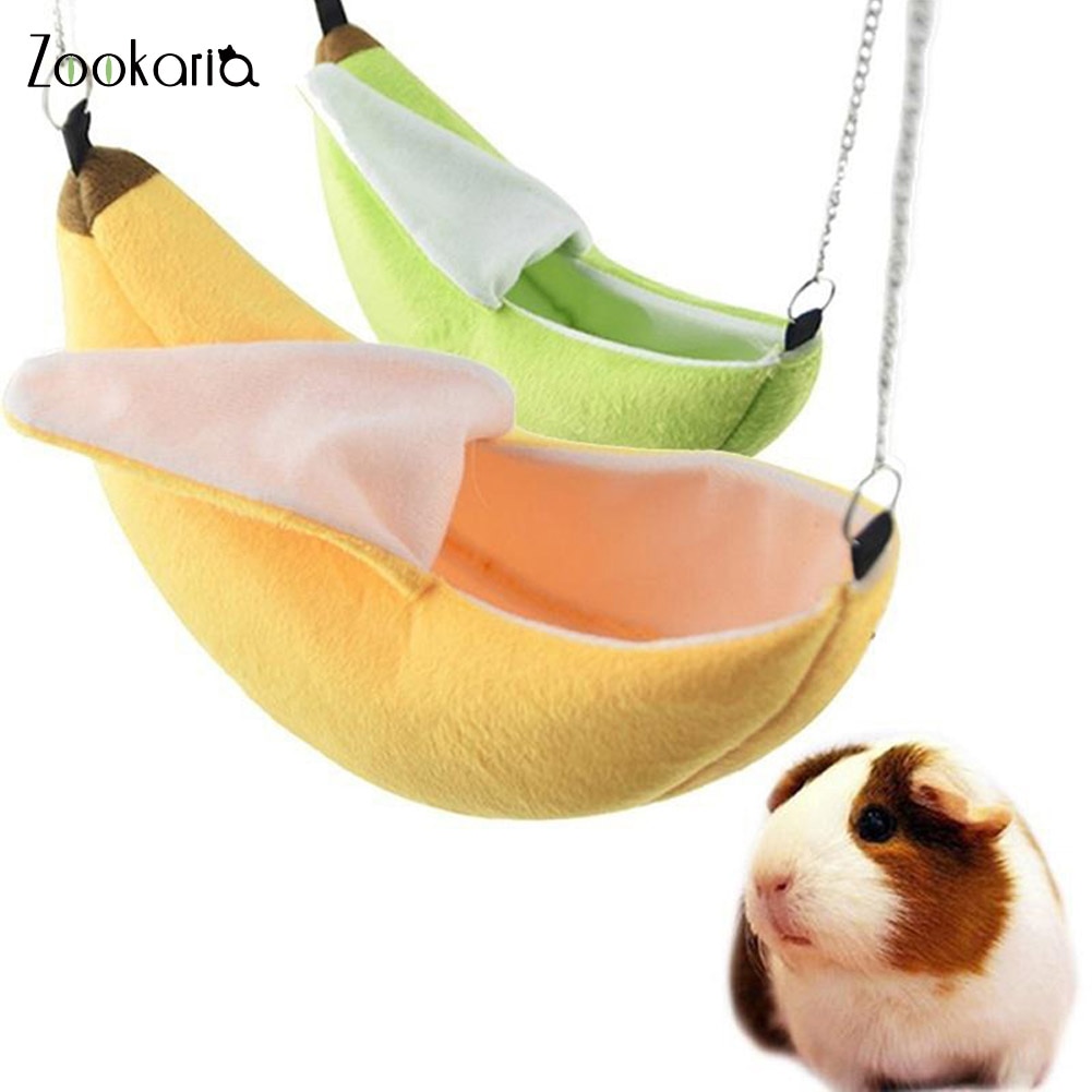 Hamster bomuld reden banan form hus hængekøje køjeseng hus legetøj bur til sukker svævefly hamster lille dyr fugl kæledyr forsyninger