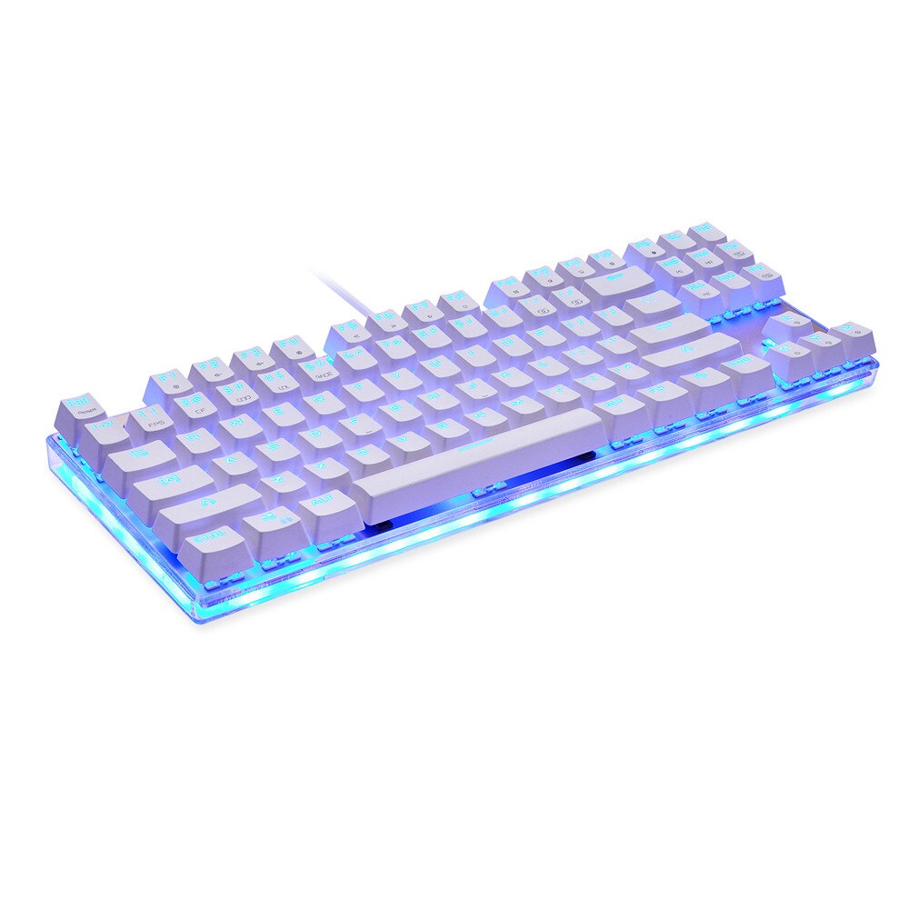 Keyboards Gaming White MotoSpeed K87s Colorful Illuminated Backlight Usb Wired Gaming Backlit Keyboard: Default Title