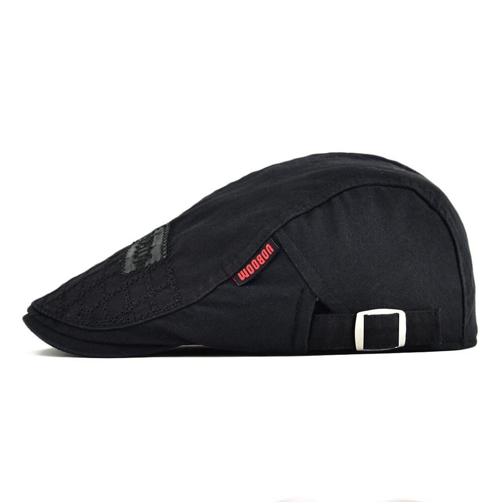 VOBOOM Zwarte Golf Platte Ivy Cap Mannen Katoen Krantenverkoper Caps Cabbie Hoed Mannelijke Gatsby Baret Hoeden Verstelbare Lente Herfst Boina 100