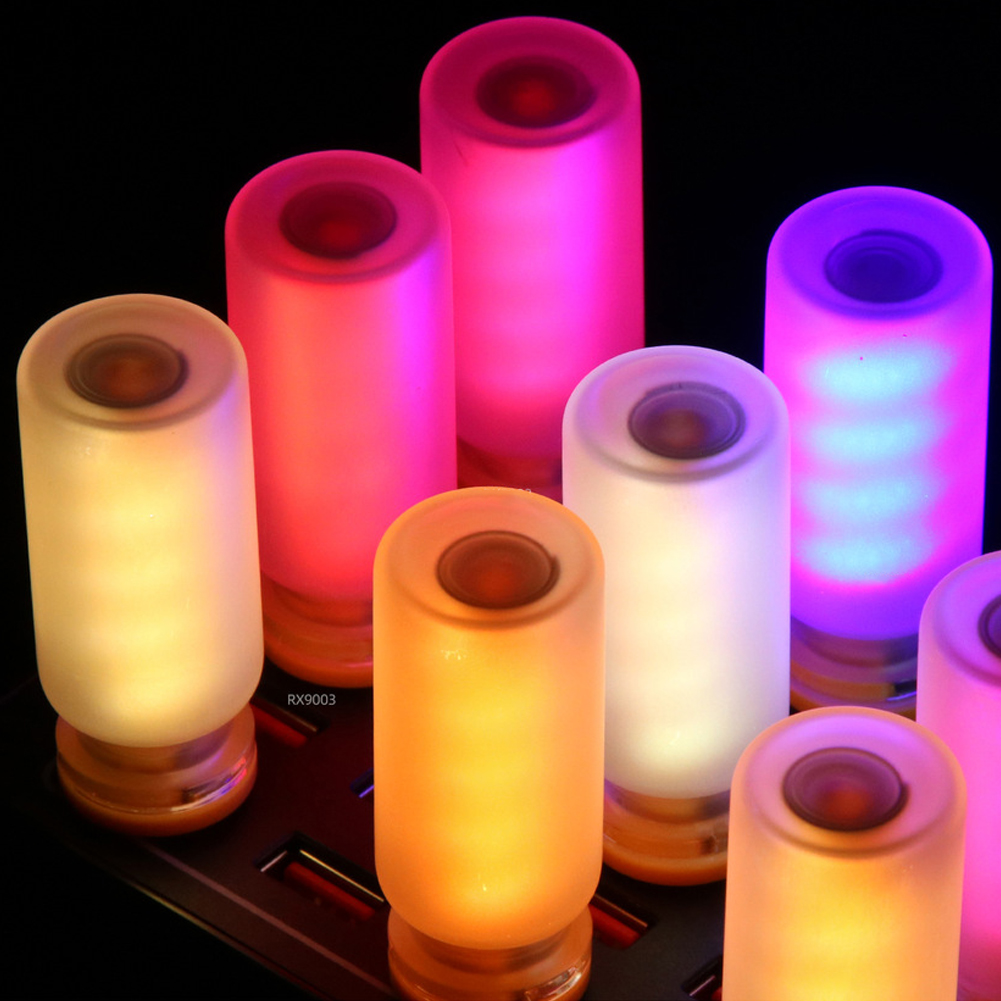 Materet glas usb touch-kontrol bil led-lys atmosfærepære glødelampe led-glødetråd soveværelse natdekoration
