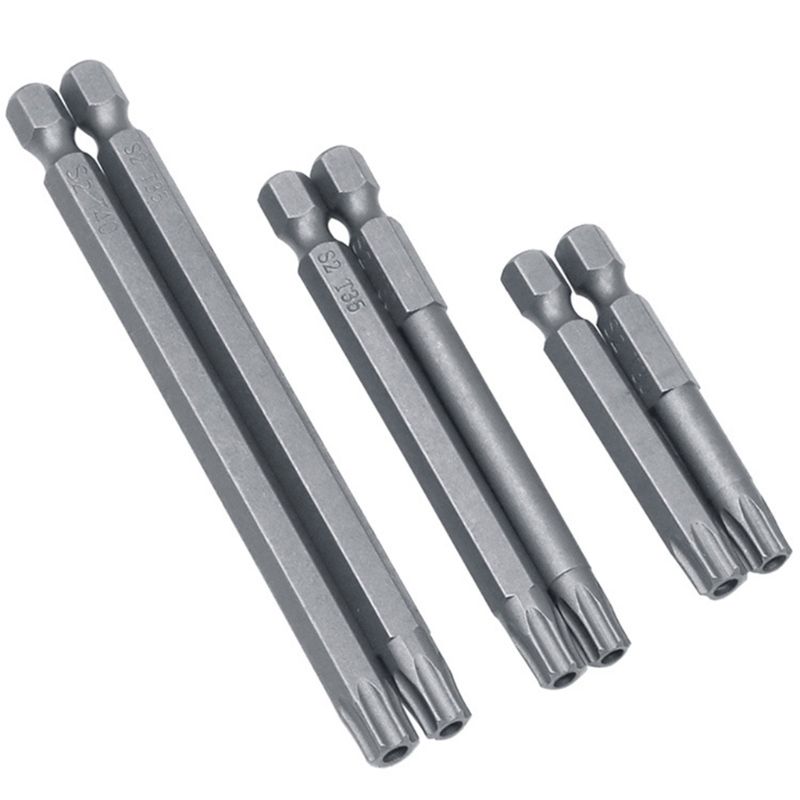 11/12pcs Tamper Proof Security Drill Bit Set Torx Screwdriver Flat Head 1/4" Hex Bits Driver