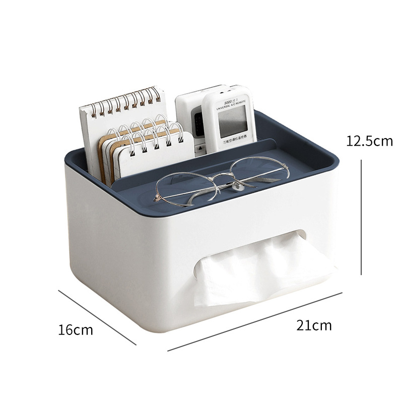 3 Grid Bamboo Remote Control Storage Box Stationery Remote Control Headphone Cable Cell Phone Desktop Storage Box Organizer: 2