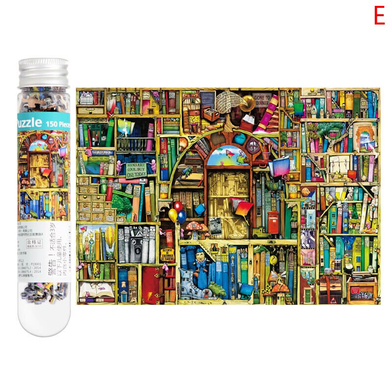 150Pcs Multi-type Landscape Puzzle Game Test Tube Packaging Adults Puzzle Toy: E