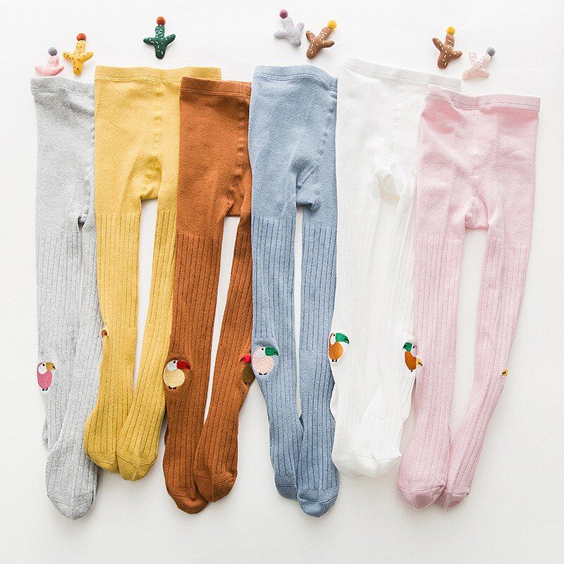 Barn flickor vinter svarta leggings vår höst baby strumpbyxor benvärmare flicka långa bomullsstrumpor smala småbyxor 1-8y