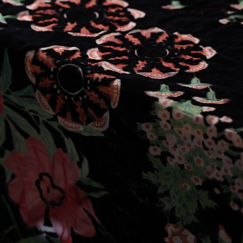 Utbränd sammetstyg draperat siden i sammet tyg andas komfortkläder cheongsam klänning siden tyg siden tyg