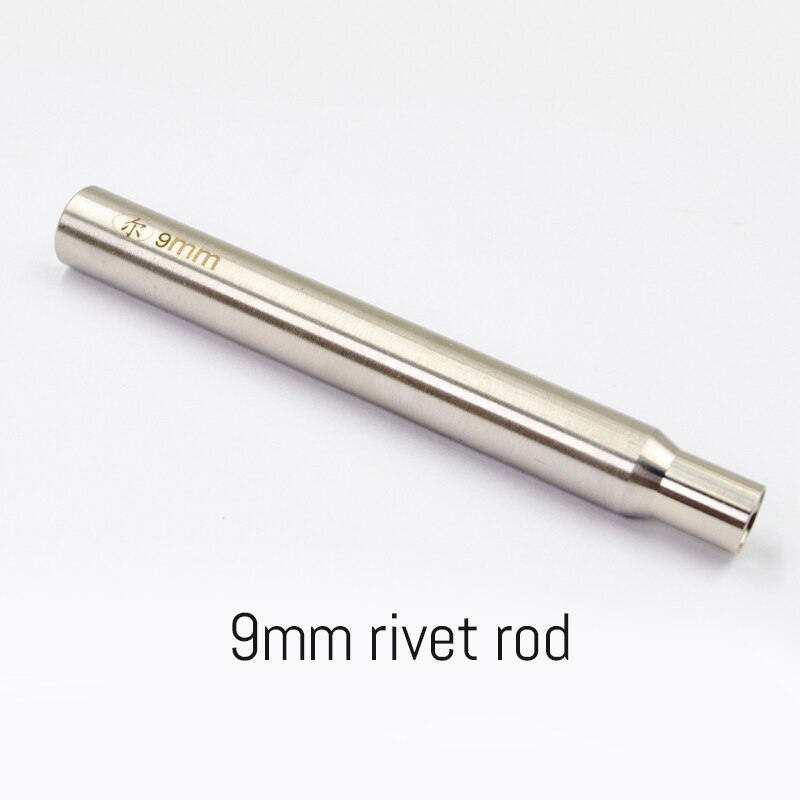 SOZO outils d'installation de rivets en acier inoxydable, solide, tige de Rivet en cuir Impact Base de poinçon d'ongle 6/8/9/10mm: 9mm Rivet Rod