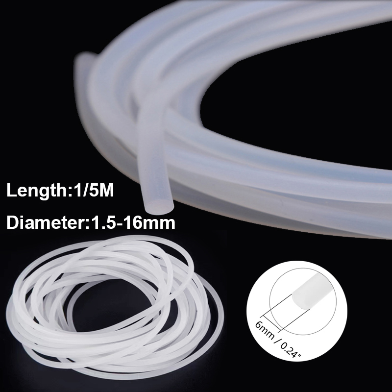 1-5m diameter 1.5/2/6/8/10/12/16mm cylindrical rubber wire silicone solid with white solid round O-rod sealed oil resistant