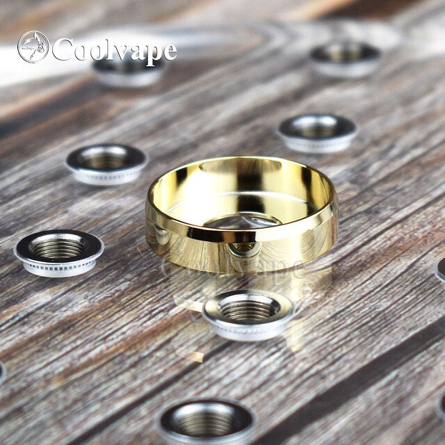 Coolvape 24mm Armor Beauty Ring POM PEI dissipatore di calore in acciaio inossidabile 316 per atomizzatore rda rta 22mm con accessori per serbatoio del flusso d&#39;aria: gold / 1pc