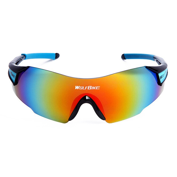 Wosawe grensoverschrijdende levering van goederen mountainbike racefiets hardloopfietsbrillen outdoorbrillen sportfietsbrillen: Byj 016 l zwart en blauw