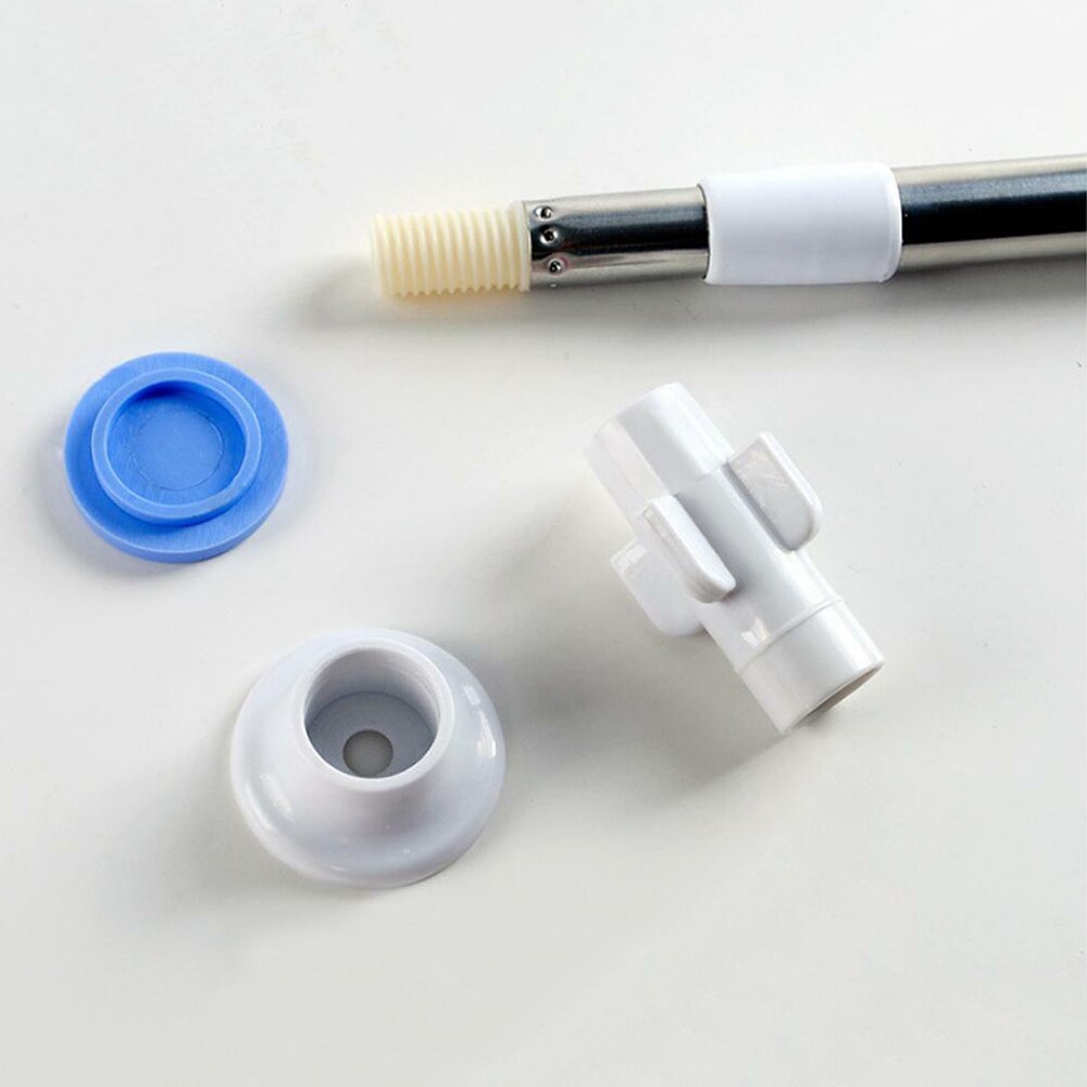 Cortina de ducha de perforación gratis barra firme de acero inoxidable cabeza azul telescópica Cortina de ducha