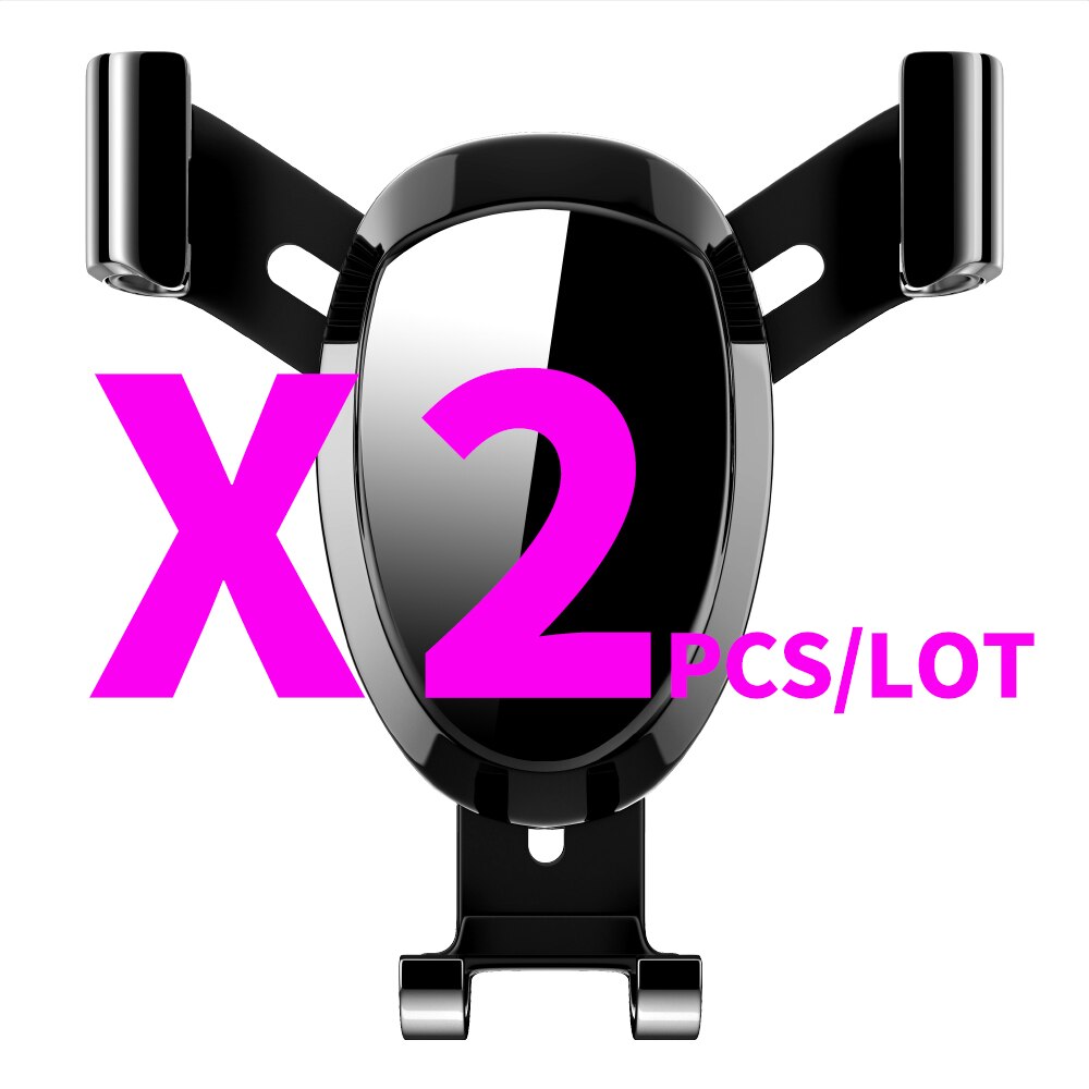 Soporte de teléfono móvil para coche, apoyo fijo para coche, sensor de gravedad, agarre automático: ZJ-12-2PCS