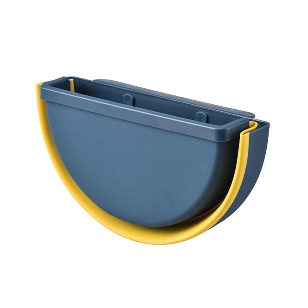Cubo de basura plegable colgador para puerta de armario, papelera de pared, para baño, almacenamiento de desechos: Blackish Green