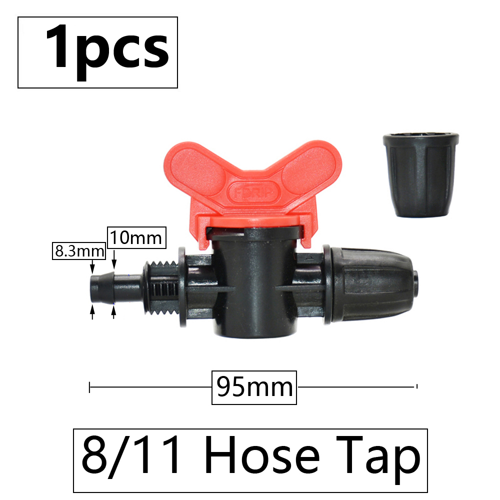 Irrigazione 3/8 "Connettore per tubo da giardino 8/11 4/7 3/5mm Riduttore per tubo flessibile Raccordo tee Gomito Estremità Spina Sistema di irrigazione a goccia: Luce Verde