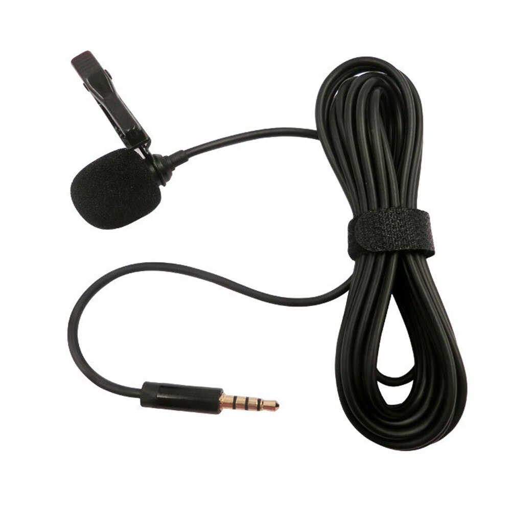 3.5mm Plug Mini Lavalier Lapel Microphone with Clip Omnidirectional Condenser Mic for Smartphone Computer PC Laptop Interview