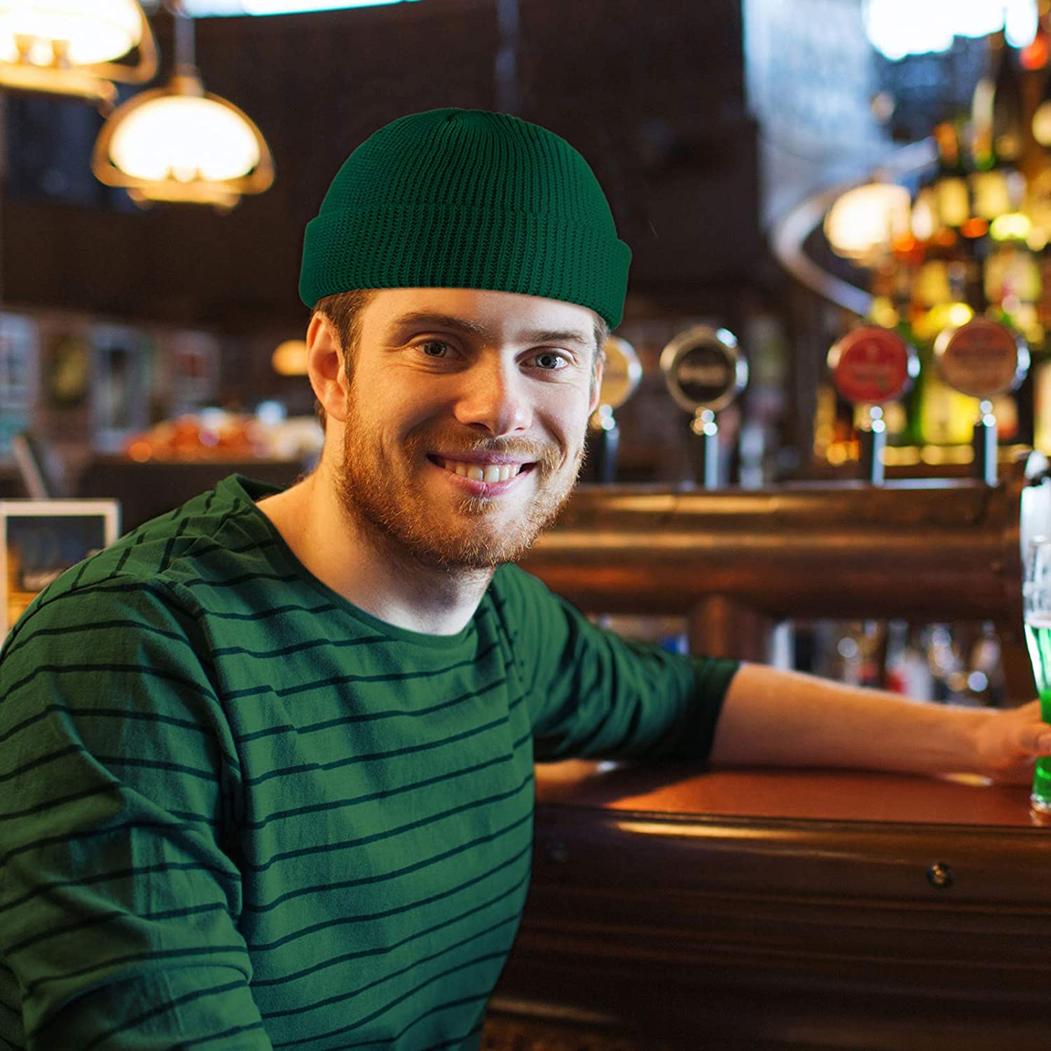 Mode Mannen Beanie Knit Hoeden Jongen Skullcap Sailor Caps Manchetten Retro Navy Korte Hoed Effen Kleur Unisex Winter Warm Cap roll-Up Rand