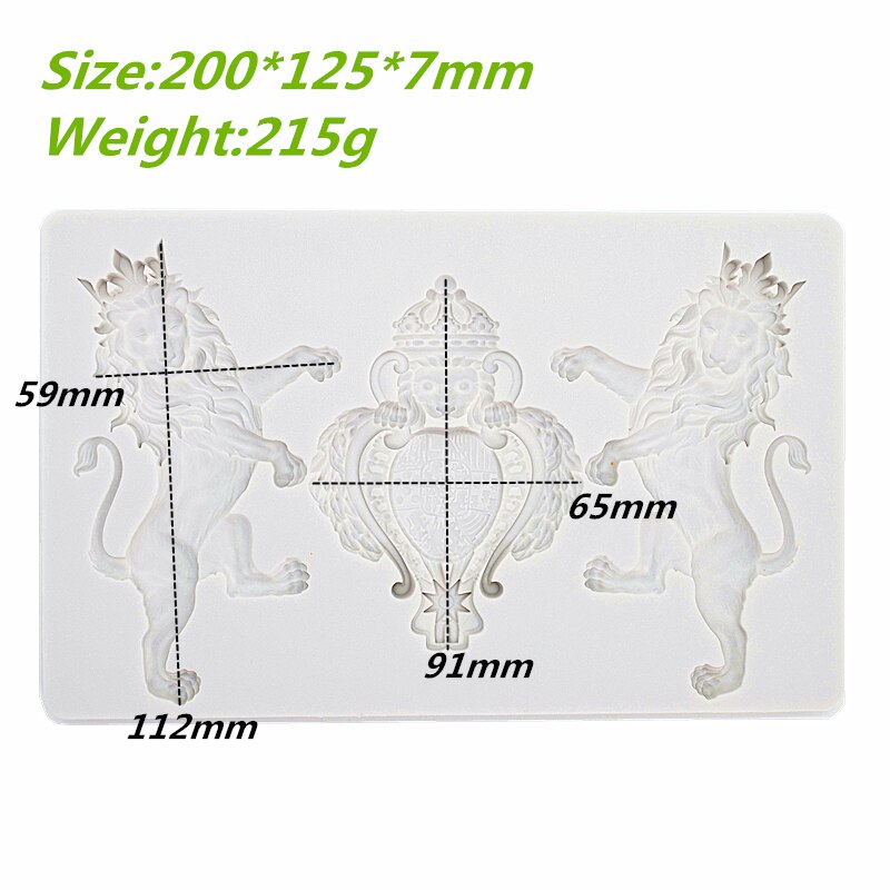 Nuovo stampo in silicone Leone per decorazione di torte in rilievo strumenti per decorare torte fondente in resina stampi per cioccolato accessori da cucina