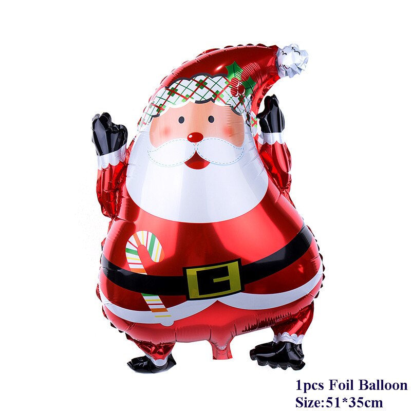 God jul ballonger jultomten snögubbe träd år jul ballonger fest dekoration ballonger: Stil 2