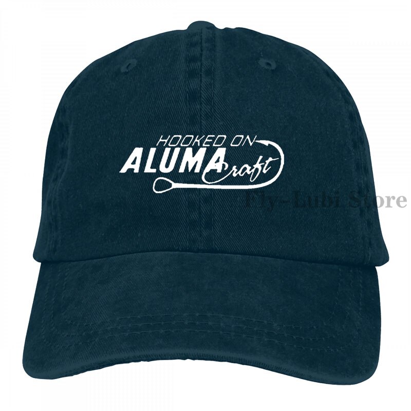 Hooked On Alumacraft Fishing Die Cut Baseball cap men women Trucker Hats adjustable cap: 2-Navy