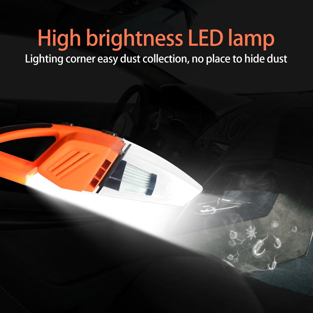 Auto Stofzuiger Mini Auto Handheld Stofzuiger 3000Pa Hoge Zuigkracht Auto Nat En Droog Tweeërlei Gebruik Vacuüm cleaner Voor Car Cleaning