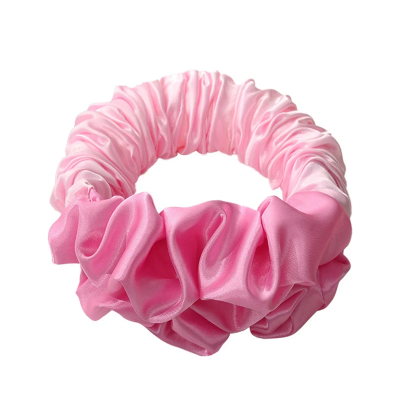 Rizadores de pelo suaves sin calor, rulos de pelo perezosos, varilla rizadora sin calor, diadema para dormir, rizos de seda, lazos, varillas permanentes, herramientas de peinado: Rosa