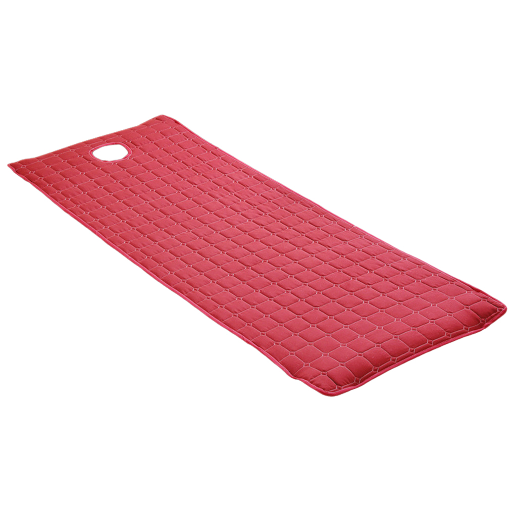 Couverture de Table de Massage doux beauté | Drap de lit de SPA, protecteur de matelas avec trou de respiration, 180x60cm: Burgundy 185x70cm