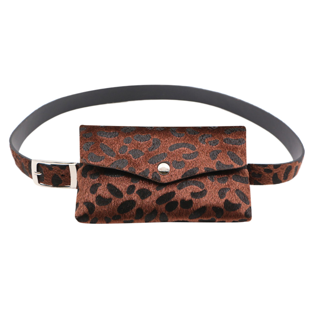 Damen-leoparden-taschen, multifunktionale handytasche, hüfttasche, handtasche, freizeit-brusttasche: Kastanienbraun