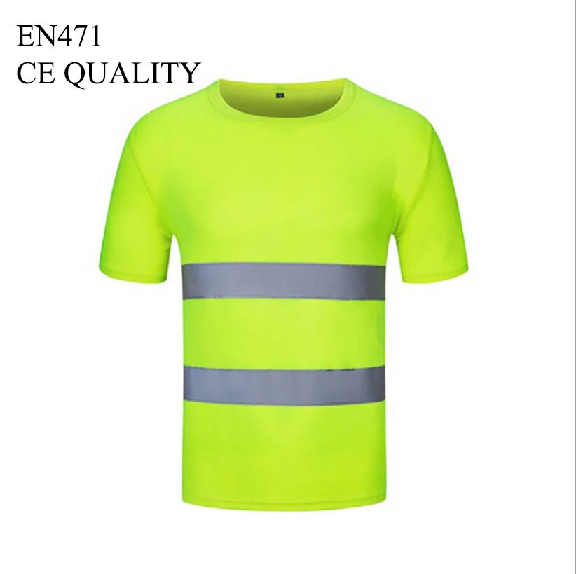 En471 ce 100%  polyester t-shirts arbejde sikkerhed beskyttende tøj sikkerhed hi vis reflekterende t-shirts til mænd