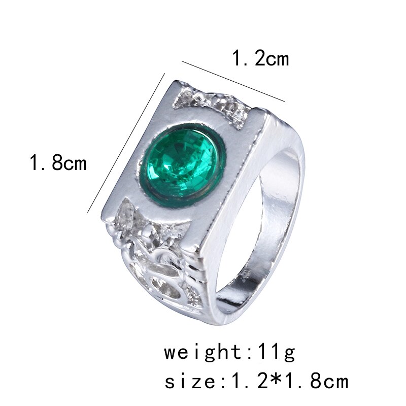 Mode-sieraden Charm Green Lantern Ring Voor Mannen En Vrouwen