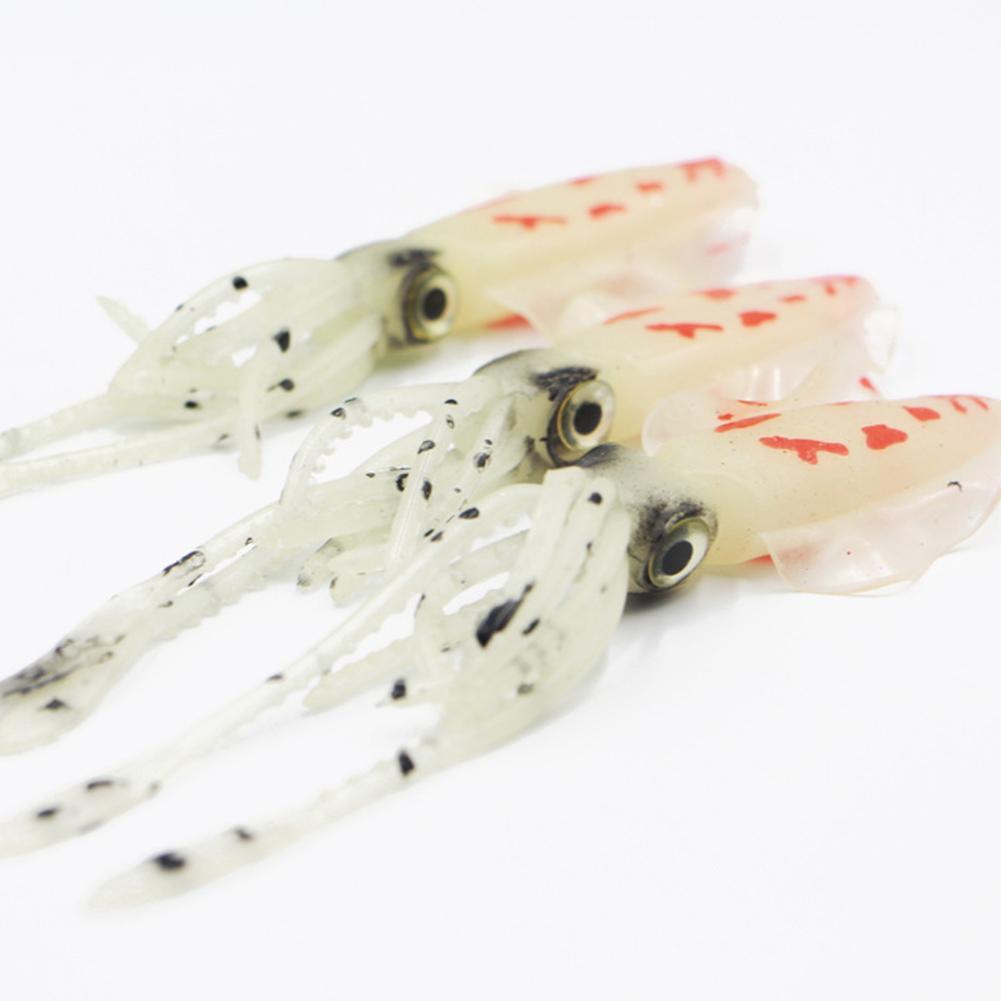 Vissen zachte lokaas 10g 120mm lichtgevende/uv inktvis vissen 5 octopus lokaas aas kiezen voor zee tot soorten vissen  c7 j 3