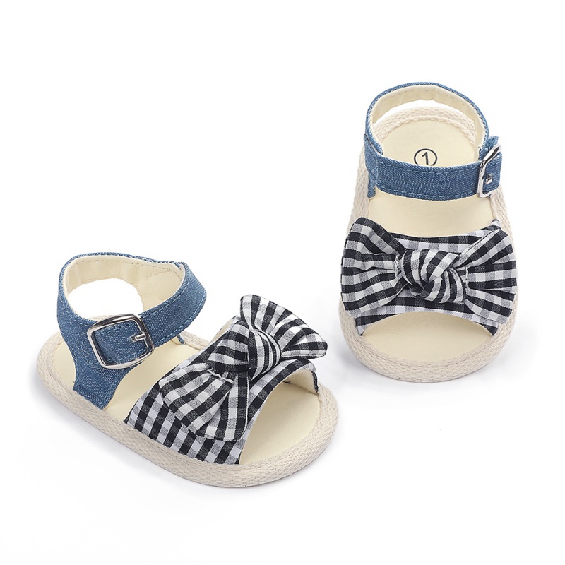 Småbarn baby jenter sløyfe polka prikkede sandaler fest prinsessesandaler sommer strandsko spedbarn baby jente sko: B / 7-12 måneder