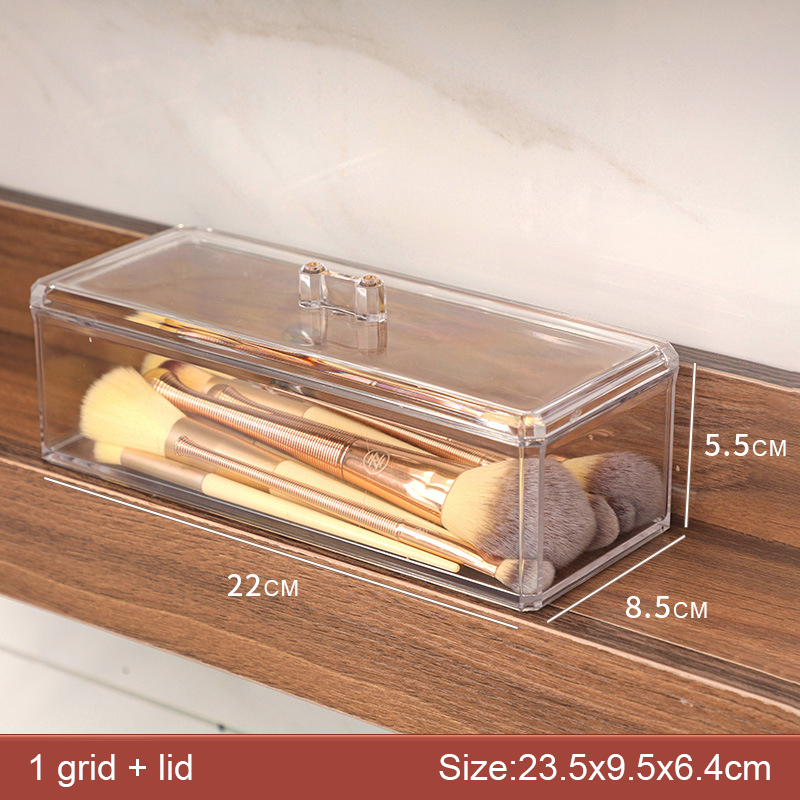 Aufbewahrungs-machen-hoch-Organizer für Kosmetik-Organizer, machen-hoch-Aufbewahrungsbox, Acryl, Lippenstift, Schmuck-Organizer, Aufbewahrung von machen-hoch-Pinseln: Licht Gelb