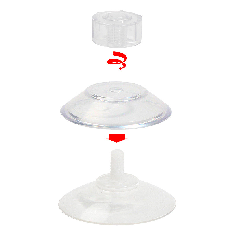 Suction Cup Hooks 60mm 80mm Suction Cup Screw Hook Plastic Sucker Pads Screw Hooks for Bathroom Wall Door Glass Window