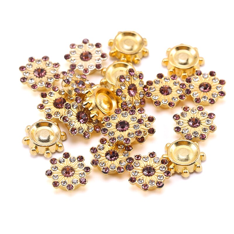 Perles pour vêtements, chaussures, boutons, accessoires de peinture artisanale, Clips pour cheveux, robes, chapeaux et sacs pour enfants,: 100ps / amethyst-bag