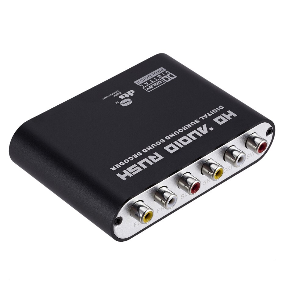 USB 5.1 Channel Stereo Audio Converter AUX 3.5mm to 6 RCA Audio Converter DAC Digital to Analog Optical SPDIF Coaxial DAC