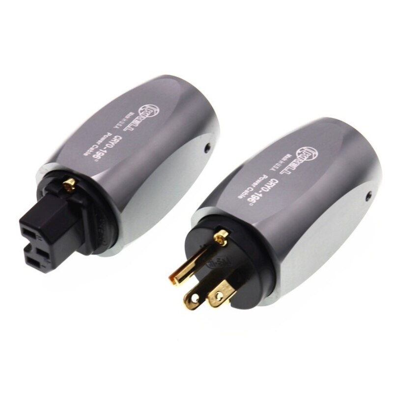 Hi-end KRELL 3 HiFi Audio Adapter US Power Plug frozen Aluminium Alloy IEC Connector: Plug with IEC