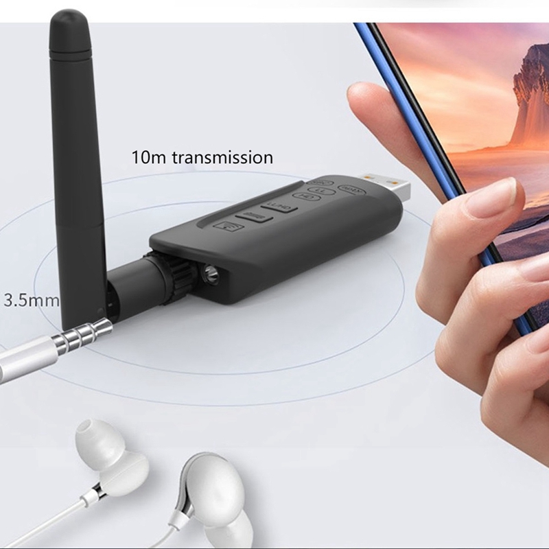Driver-Free USB Bluetooth 5.3 Audio Transmitter, for Game Console PS4/5, Computer,Compatible with Windows XP/7/8/10