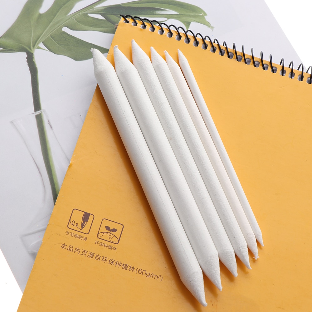 6 stks/set Wit DIY Art Tekening Pen Ambachtelijke Briefpapier Mengen Smudge Stump Stok Tortillon Sketch Art Tekening Pen Tool