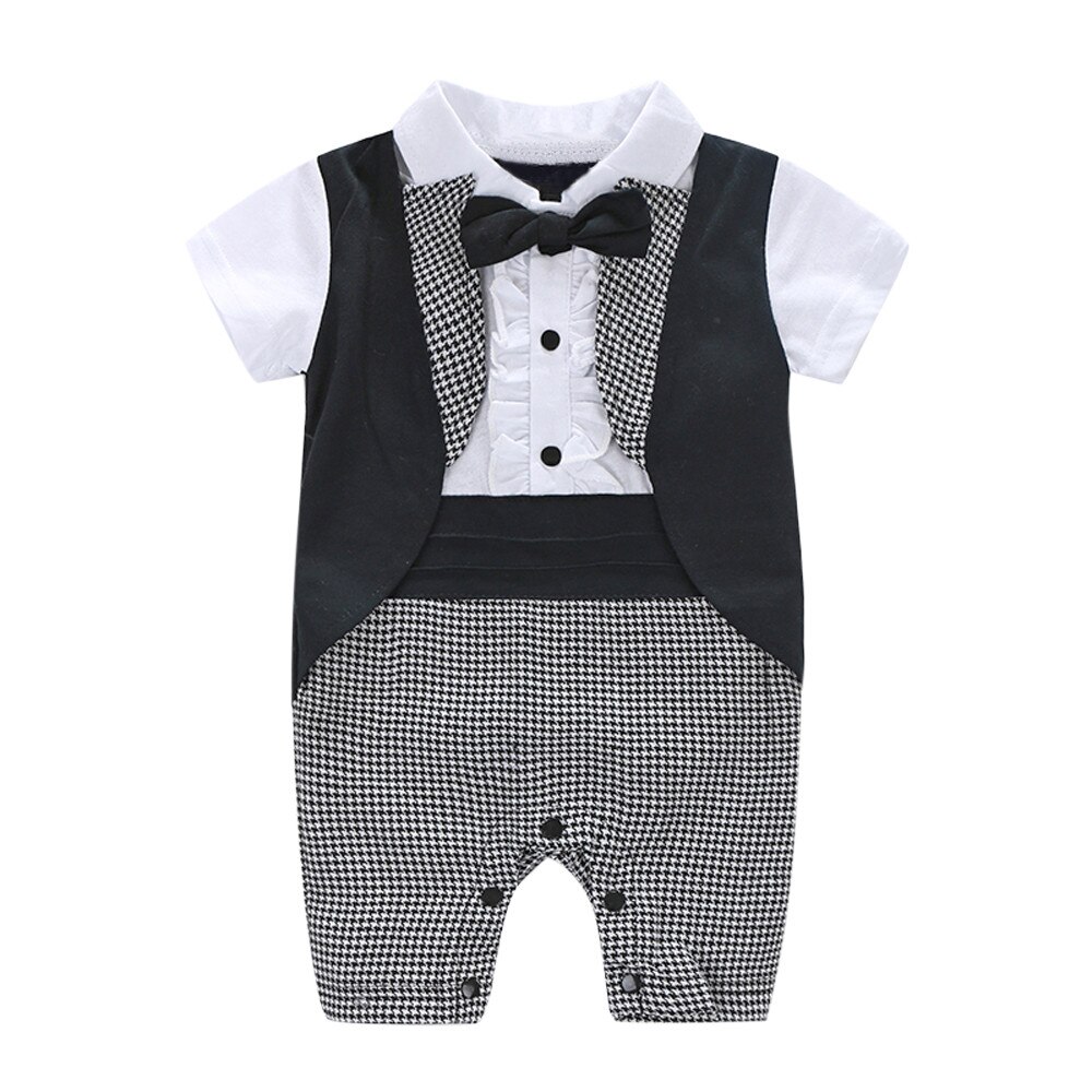 Summer Dress For Baby Boy With Waistcoat Gallus And Bow main image 0