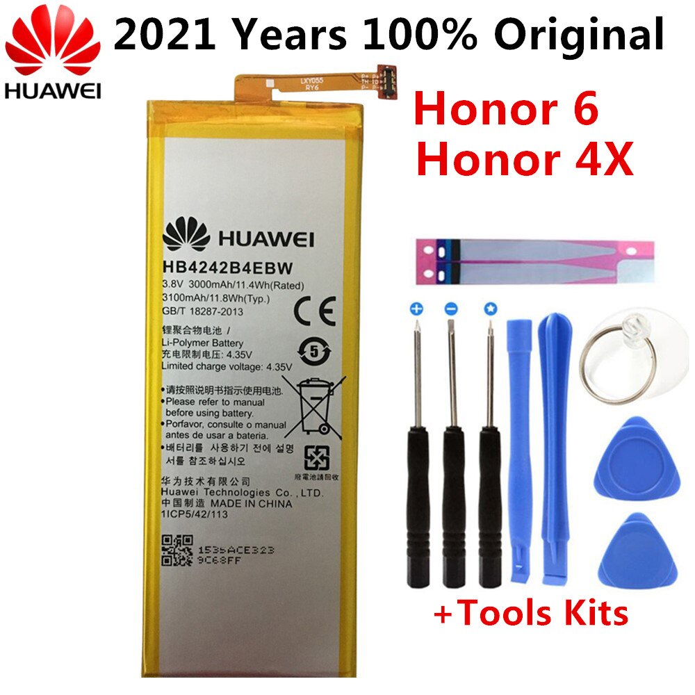 Originele Voor Huawei Batterij Voor Huawei Honor 4X Honor 6 Honor Che2-l11 H60-L01 H60-L02 H60-L11 H60-L04 HB4242B4EBW 3000Mah