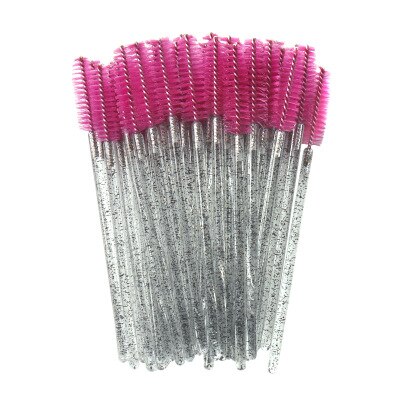 50 Stks/pak Crystal Wimper Make-Up Kwasten Nylon Handvat Mascara Wands Wegwerp Wimper Wenkbrauw Extensions Tools Goede Set: 09