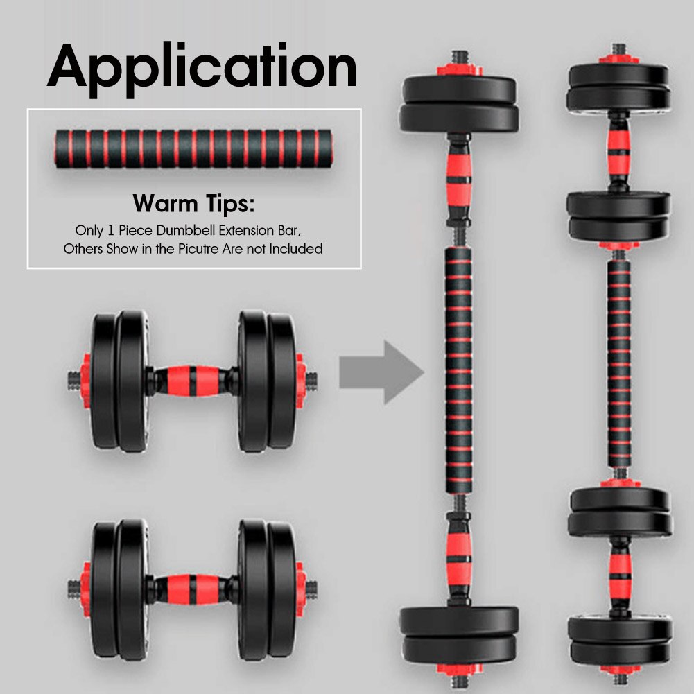 Dumbbell Extension Bar 1'' Arm Strength Training Barbell Build Joiner Coupler Linker Neck Pad Extension Rod Extender