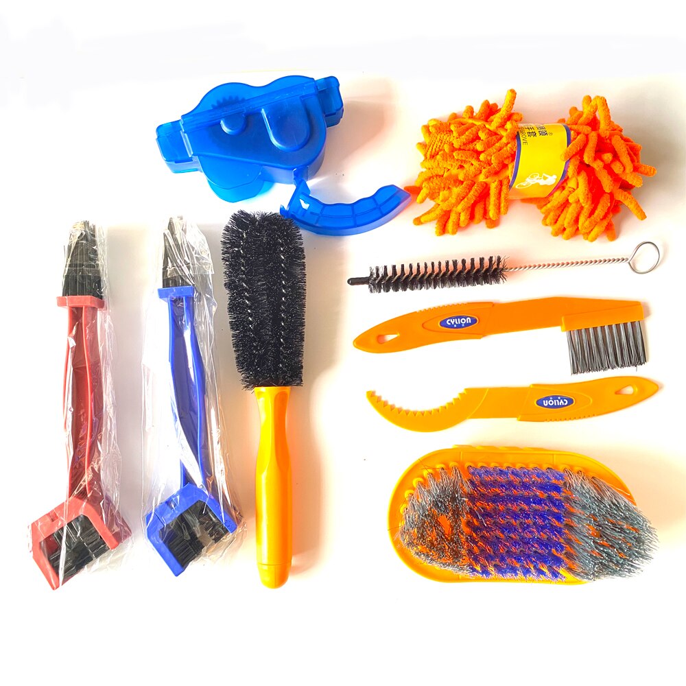 Bike Chain Cleaner Clean Machine Brushes Cycling Cleaning Kit Bicycle Brush Maintenance Tool for Mountain Road City BMX: 07