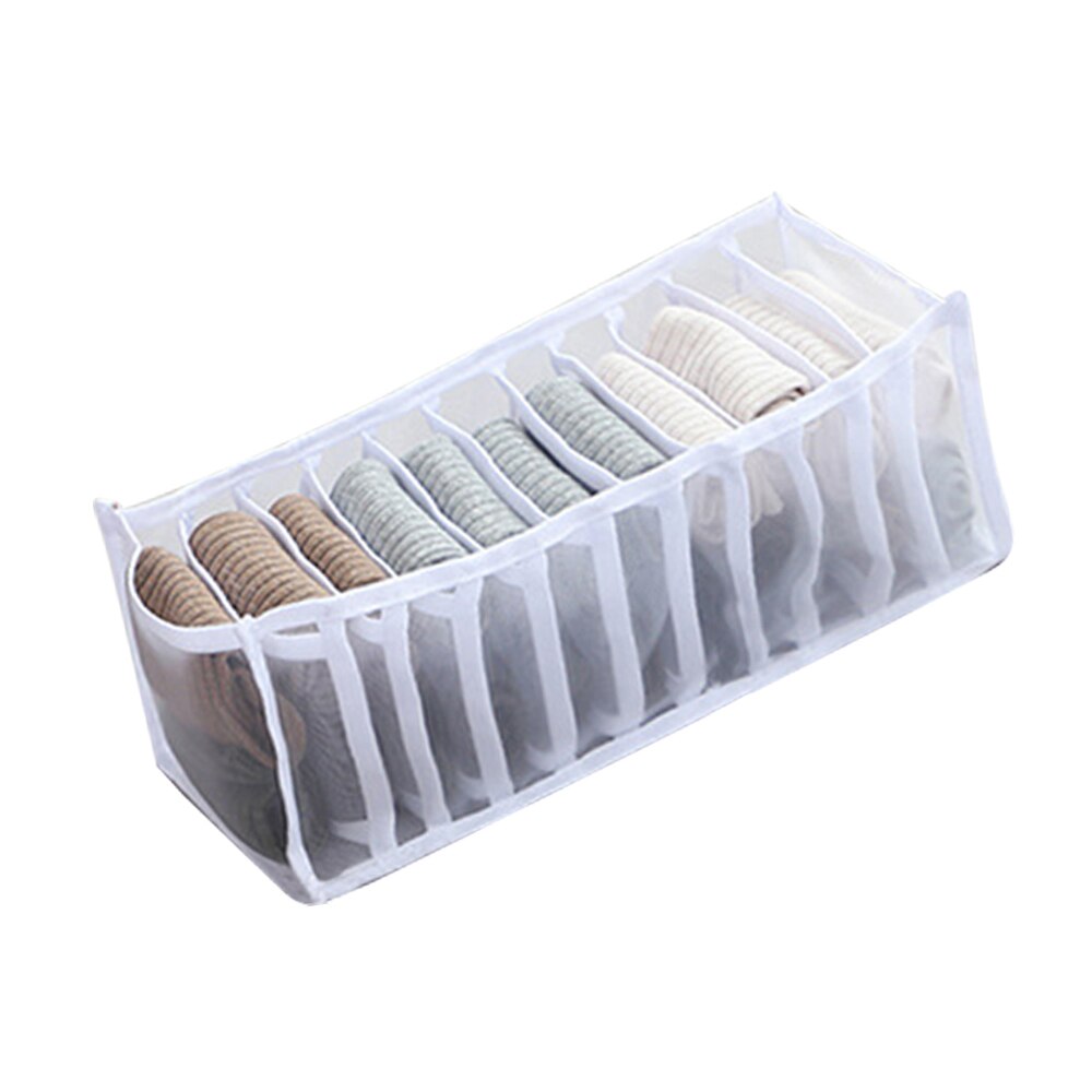 Boîte de Rangement à Compartiments pour Jeans, boîtier de séparation de placard à vêtements, pantalons empilables, diviseur de tiroir, lavable, organisateur de maison: white 11grids