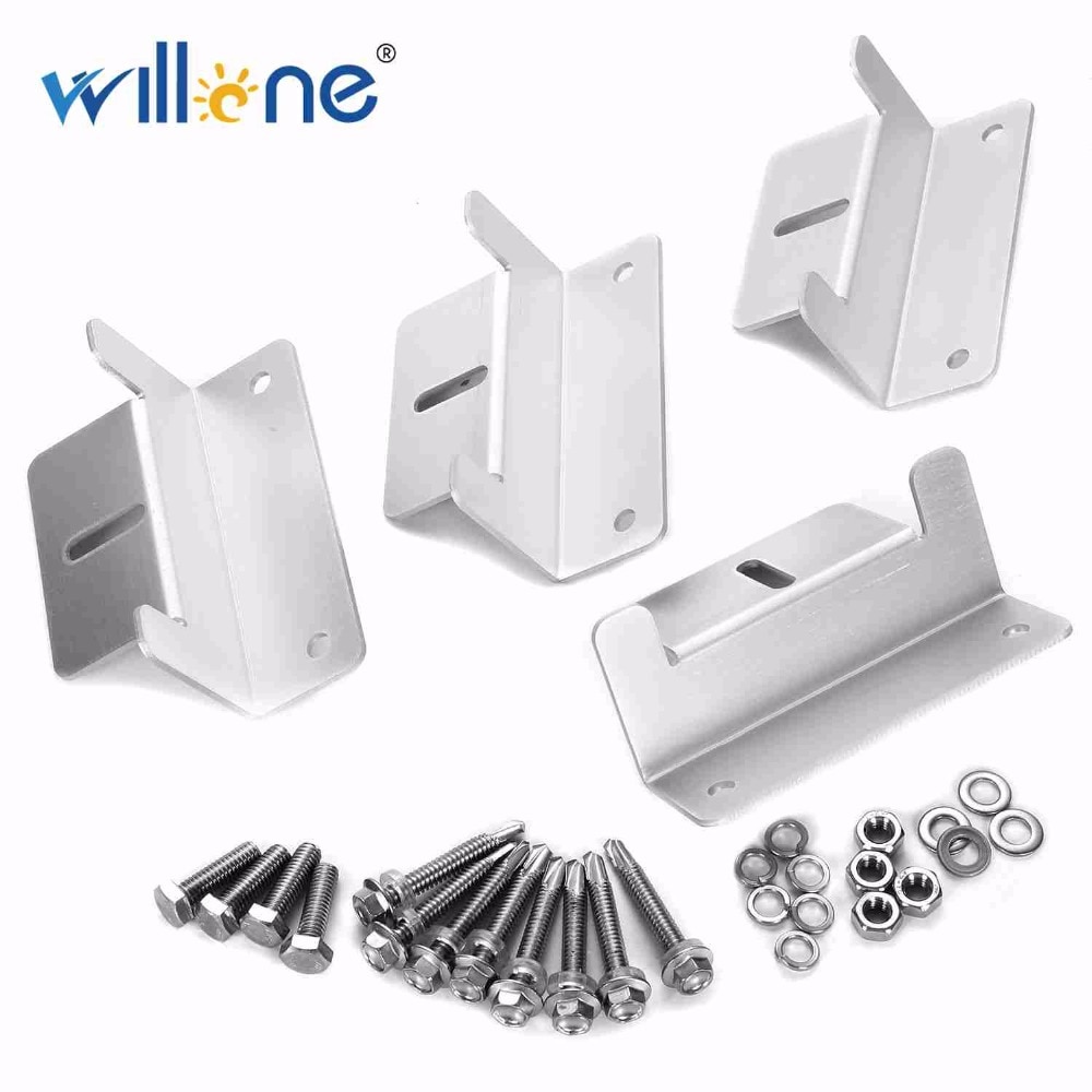 Willone 1 Set 4x Metalen Zonnepaneel Montagebeugel Grandado