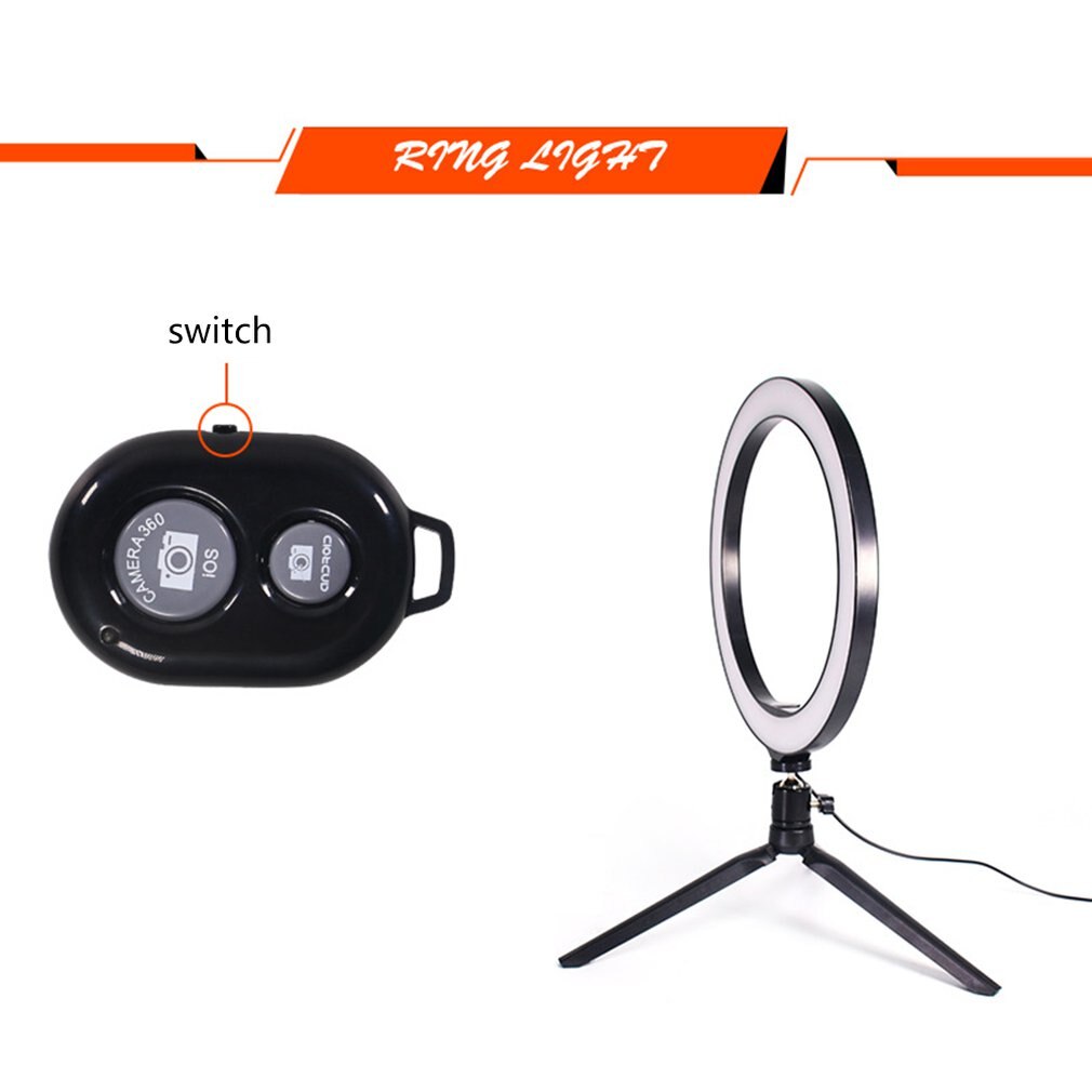 10 pouces plat anneau lumière Selfie beauté photographie téléphone Mobile lumière en direct trois couleur température LED lumière de remplissage