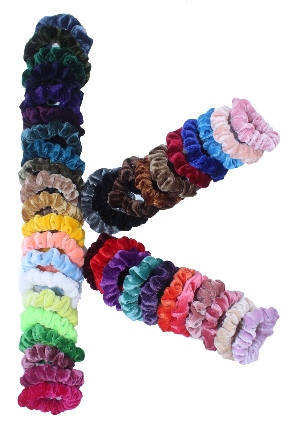 Paquete de Scrunchies del pelo de terciopelo para niña, bandas elásticas para el pelo, conjunto de soporte para cola de caballo, accesorios para el cabello, sólido, sin arrugas, 10/6 Uds./lote